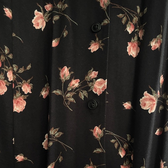 Reformation Dark Floral Dress with Pink Accents - Picture 6 of 8